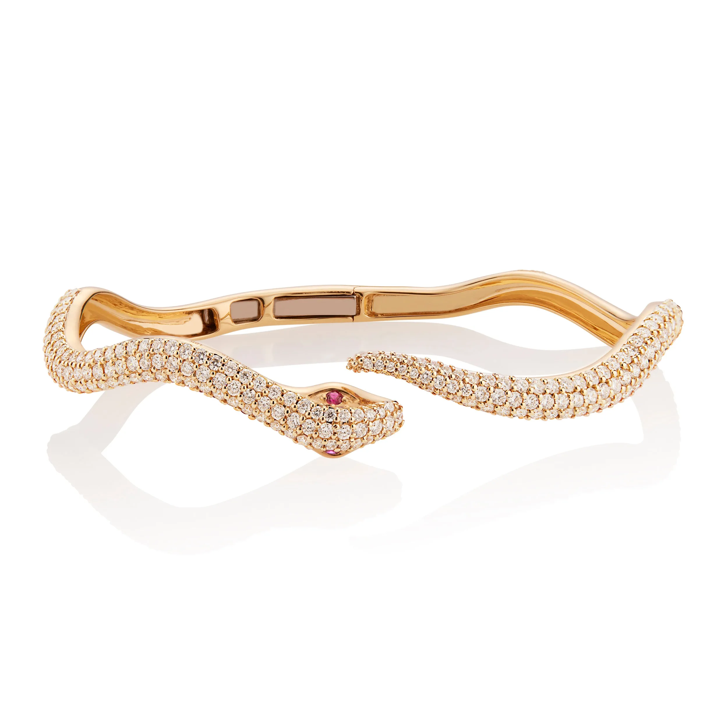 White Diamond Elysium Snake Bangle