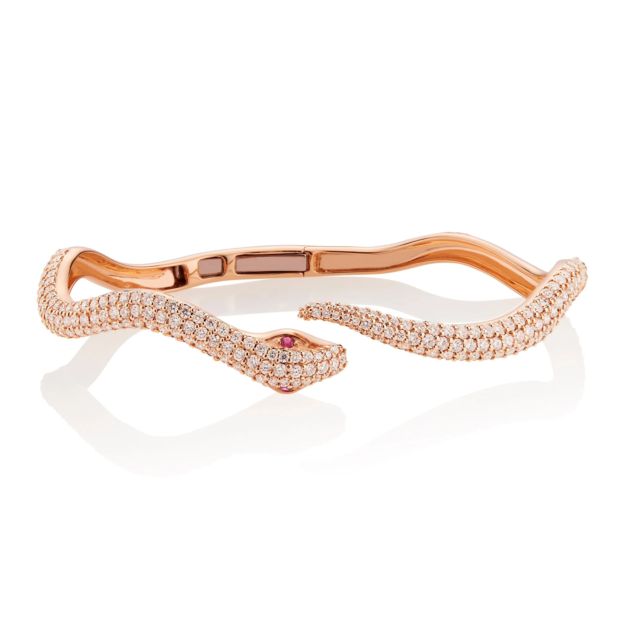 White Diamond Elysium Snake Bangle