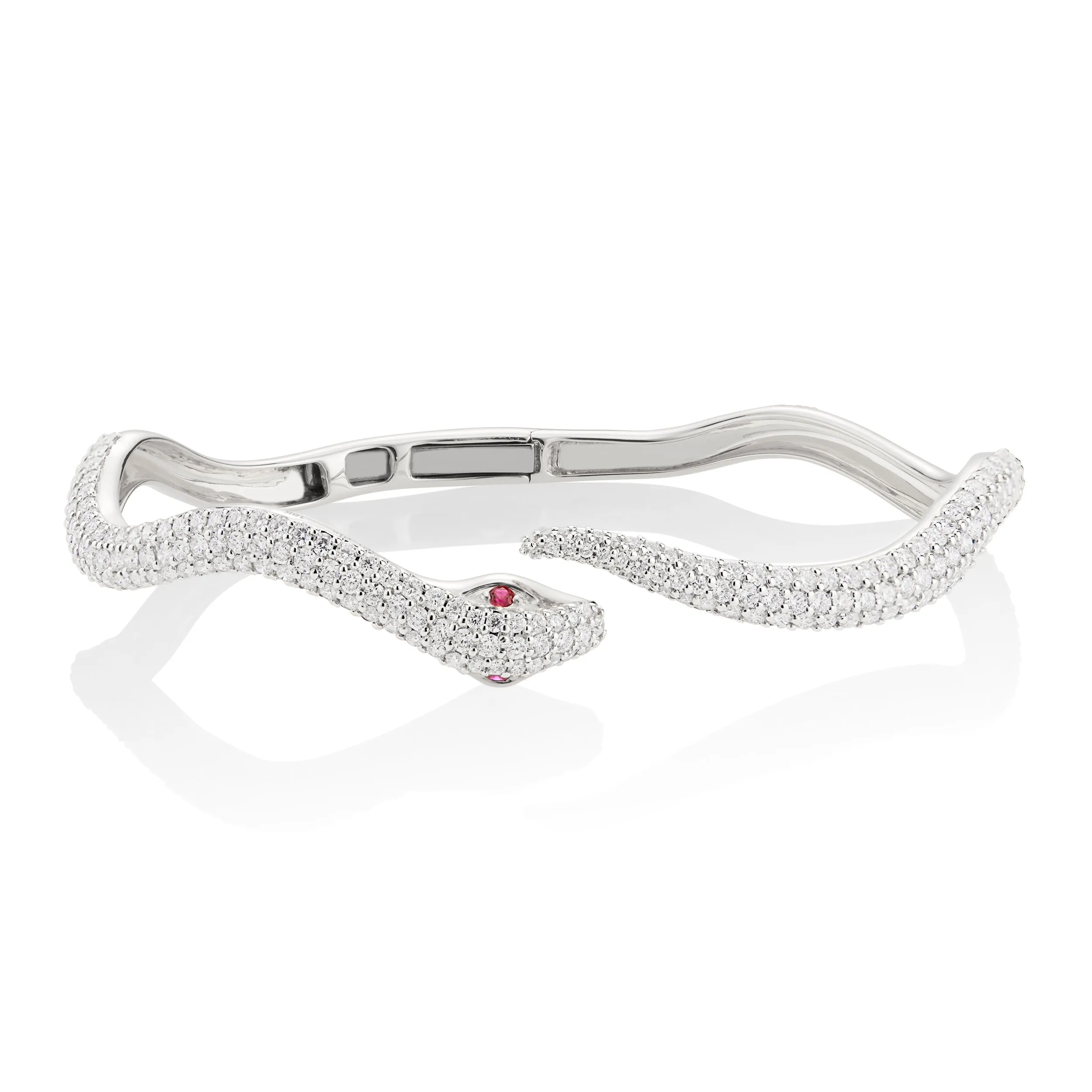White Diamond Elysium Snake Bangle