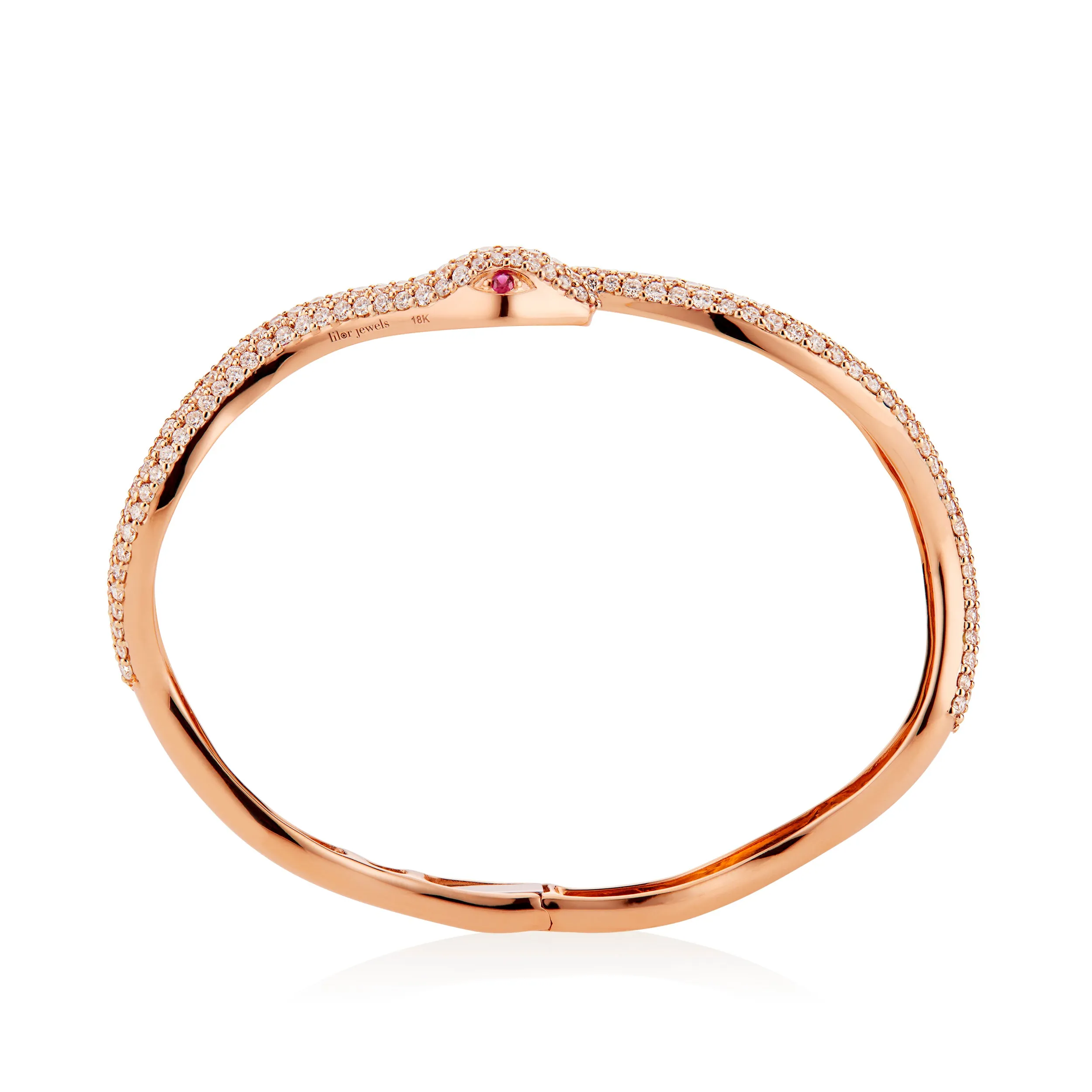 White Diamond Elysium Snake Bangle