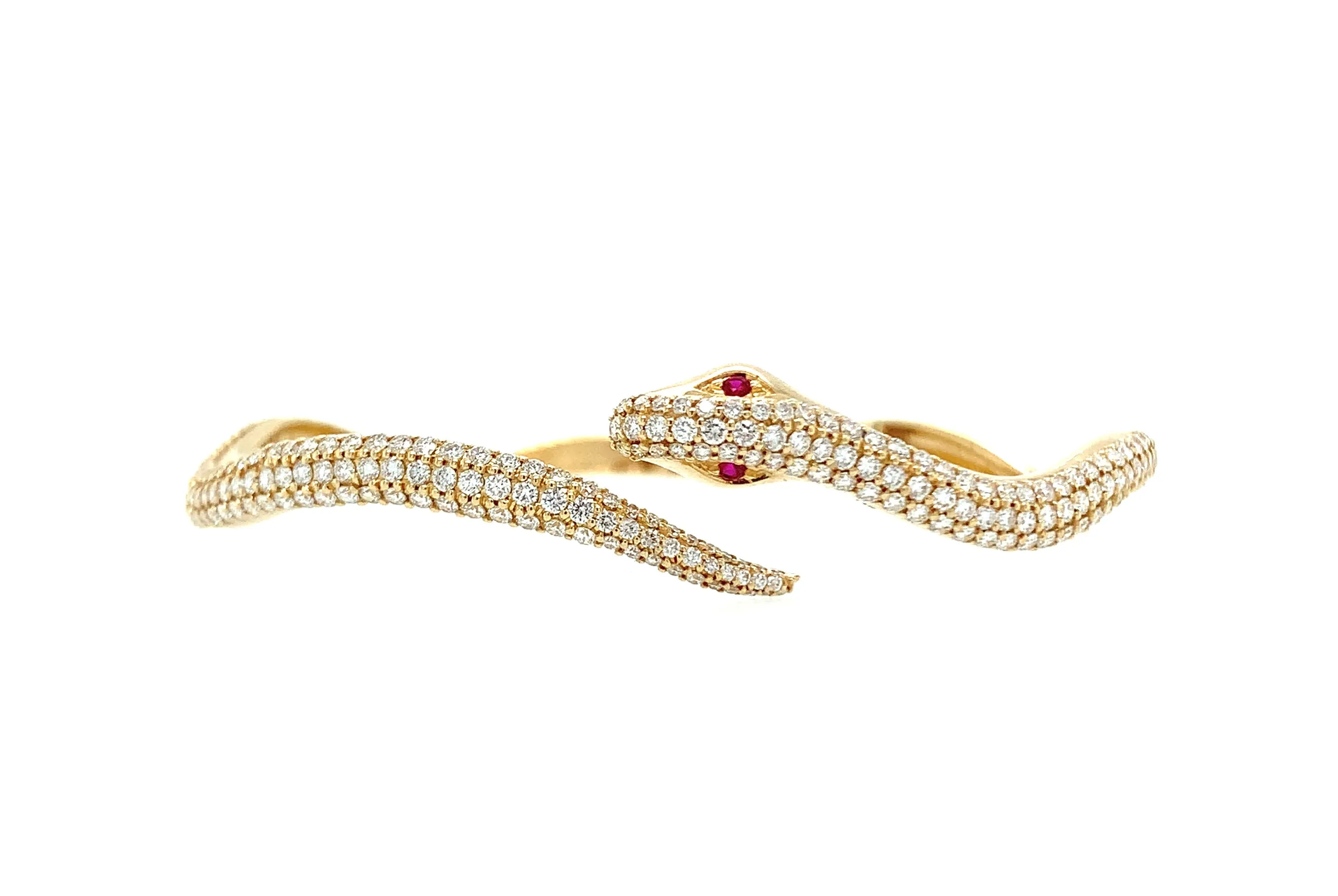 White Diamond Elysium Snake Bangle