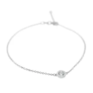 White Gold - Bezel Set Diamond Bracelet