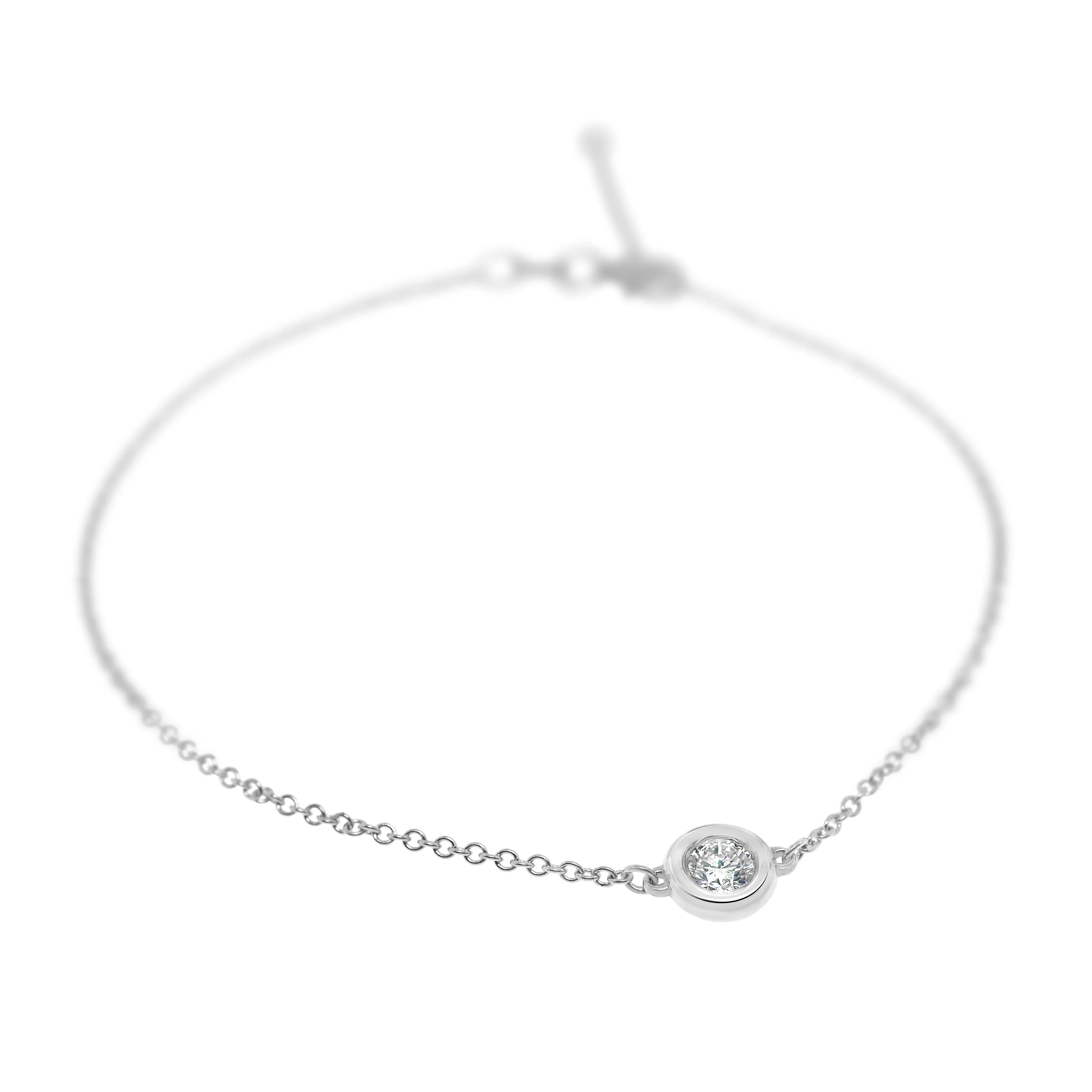 White Gold - Bezel Set Diamond Bracelet