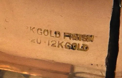 Wide Victorian Era Gold Fill Bangle Bracelet - Engraved