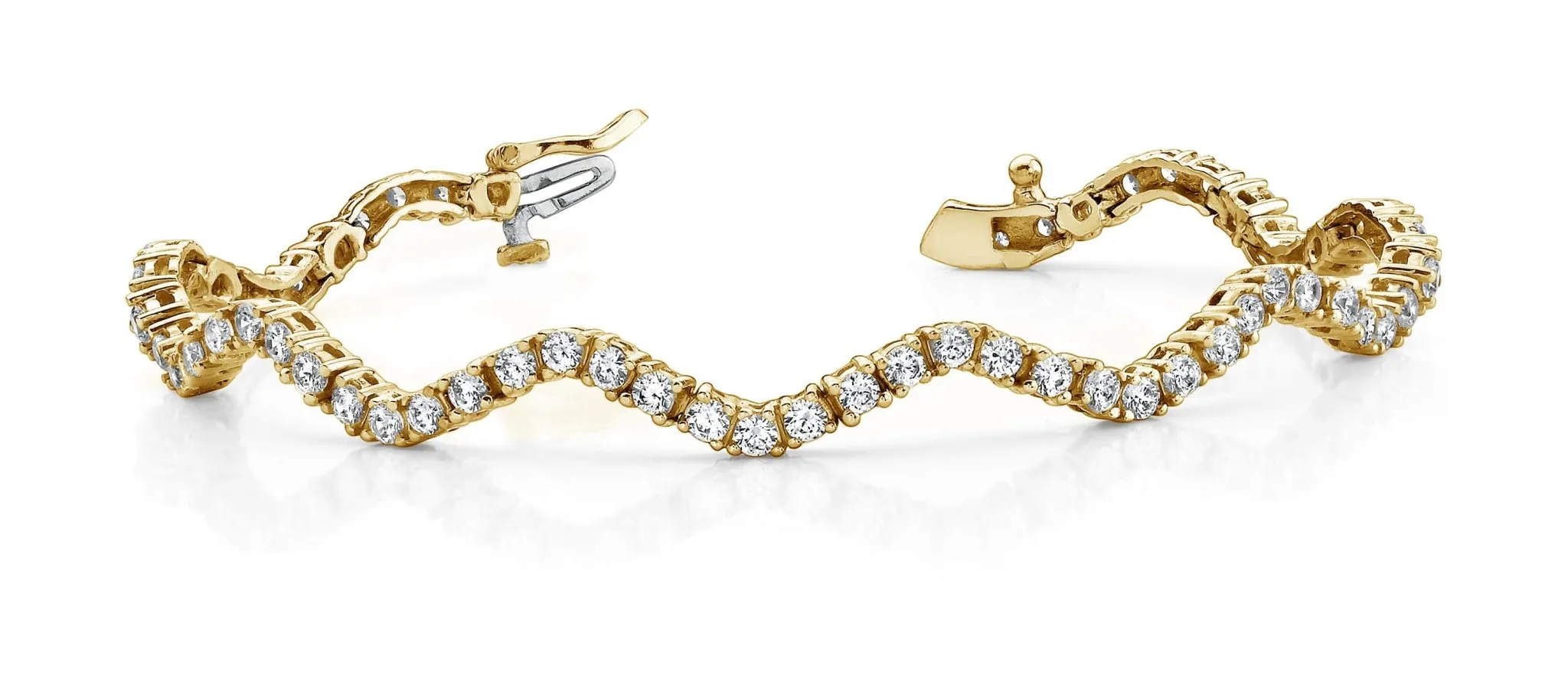 Winding Road Diamond Bracelet with 3.52 ct.(finished) 2.5mm