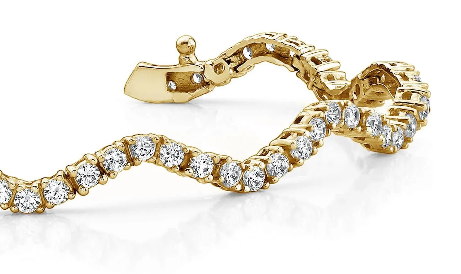 Winding Road Diamond Bracelet with 3.52 ct.(finished) 2.5mm