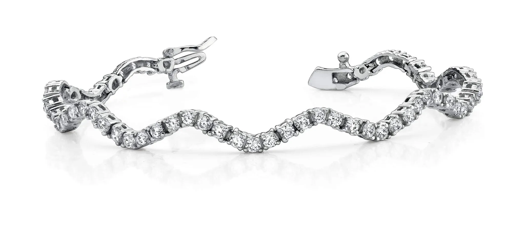 Winding Road Diamond Bracelet with 3.52 ct.(finished) 2.5mm