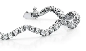 Winding Road Diamond Bracelet with 3.52 ct.(finished) 2.5mm