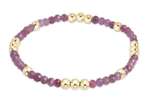 Worthy Pattern 3mm Bead Bracelet- Ruby