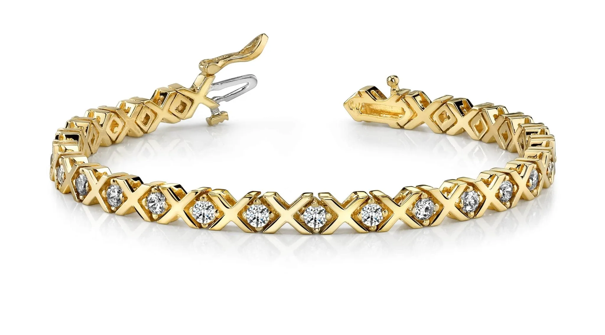X And O Diamond Bracelet with 2.34 ct.(finished) 3.0mm