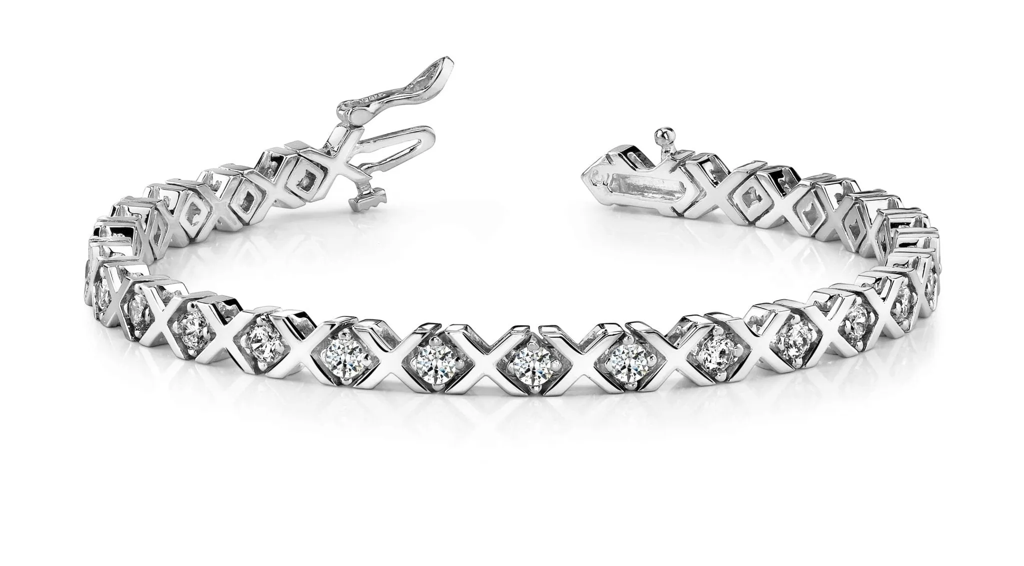 X And O Diamond Bracelet with 2.34 ct.(finished) 3.0mm