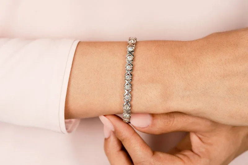Xoxo Lab-Grown Diamond Bracelet with 1.02 ct.(finished) 2.0mm