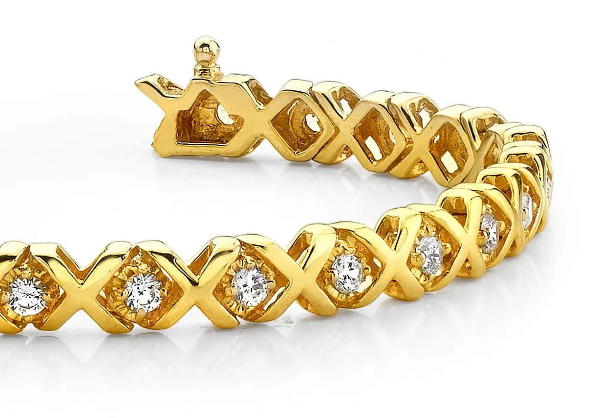 Xoxo Lab-Grown Diamond Bracelet with 1.02 ct.(finished) 2.0mm