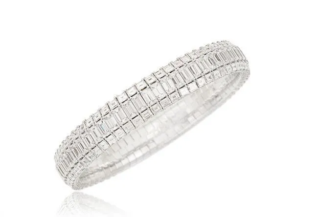 Xpandable Emerald-Cut Diamond Bracelet Large